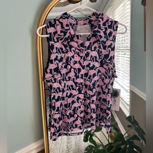 NWT Gottex Womens Golf/Tennis polo - Flamingo - Size S
